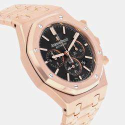 Pre Owned Audemars Piguet Royal Oak 26320OR.OO.1220OR.01 Automatic Black 18k rose gold Men's Wristwatch 41 mm