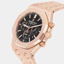 Pre Owned Audemars Piguet Royal Oak 26320OR.OO.1220OR.01 Automatic Black 18k rose gold Men's Wristwatch 41 mm