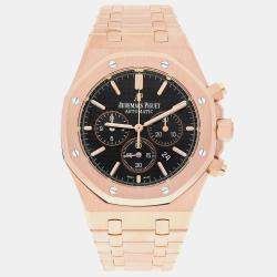 Pre Owned Audemars Piguet Royal Oak 26320OR.OO.1220OR.01 Automatic Black 18k rose gold Men's Wristwatch 41 mm