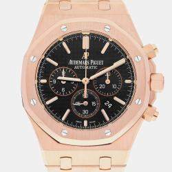 Pre Owned Audemars Piguet Royal Oak 26320OR.OO.1220OR.01 Automatic Black 18k rose gold Men's Wristwatch 41 mm