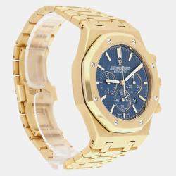 Pre Owned Audemars Piguet Royal Oak 26320BA.OO.1220BA.02 Automatic Blue 18k yellow gold Men's Wristwatch 41 mm