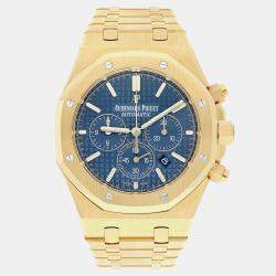 Pre Owned Audemars Piguet Royal Oak 26320BA.OO.1220BA.02 Automatic Blue 18k yellow gold Men's Wristwatch 41 mm
