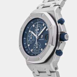 Pre Owned Pre-Owned Audemars Piguet Royal Oak Offshore Chronograph 25721ST.OO.1000ST.01 Blue/Grey Automatic Stainless Steel Men's Wristwatch 42 mm