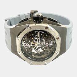 Pre Owned Audemars Piguet Royal Oak 26587TI.OO.D010CA.01 Automatic Skeleton Titanium Men's Wristwatch 44 mm