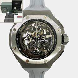 Pre Owned Audemars Piguet Royal Oak 26587TI.OO.D010CA.01 Automatic Skeleton Titanium Men's Wristwatch 44 mm