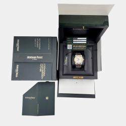 Pre Owned Audemars Piguet Royal Oak 15450SR Automatic Silver 18k Rose Gold Stainless Steel Men's Wristwatch 37 mm