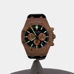 Pre Owned Audemars Piguet Royal Oak 26331OR Automatic Brown 18k Rose Gold Men's Wristwatch 41 mm