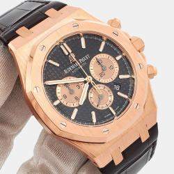 Pre Owned Audemars Piguet Royal Oak 26331OR Automatic Brown 18k Rose Gold Men's Wristwatch 41 mm