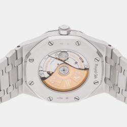 Pre Owned Pre-Owned Audemars Piguet Royal Oak 15410BC.GG.1224BC.01 Blue Automatic 18k White Gold Men's Wristwatch 41 mm