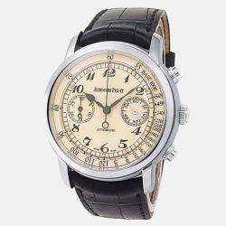Pre Owned Audemars Piguet Jules 26100BC.OO.D002CR.01 Automatic White Dial 18k White Gold Men's Wristwatch 41mm