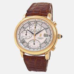 Pre Owned Audemars Piguet Millenary 25822OR.OO.3002.01 Automatic Silver Dial 18k Rose Gold Men's Wristwatch 37 mm