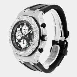 Pre Owned Audemars Piguet Royal Oak Offshore 25940SK.OO.D002CA.01 Automatic Chronograph Black Dial Stainless Steel Men's Wristwatch 42 mm