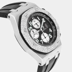 Pre Owned Audemars Piguet Royal Oak Offshore 25940SK.OO.D002CA.01 Automatic Chronograph Black Dial Stainless Steel Men's Wristwatch 42 mm