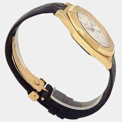 Pre Owned Audemars Piguet Royal Oak Automatic White Dial 18k Yellow Gold Men's Wristwatch 36 mm