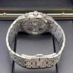 Pre Owned Audemars Piguet Royal Oak 50th Anniversary 26240ST.OO.1320ST.03 Automatic Chronograph Silver Dial Stainless Steel Men's Wristwatch 41mm