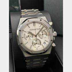 Pre Owned Audemars Piguet Royal Oak 50th Anniversary 26240ST.OO.1320ST.03 Automatic Chronograph Silver Dial Stainless Steel Men's Wristwatch 41mm
