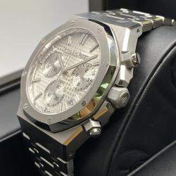 Pre Owned Audemars Piguet Royal Oak 50th Anniversary 26240ST.OO.1320ST.03 Automatic Chronograph Silver Dial Stainless Steel Men's Wristwatch 41mm