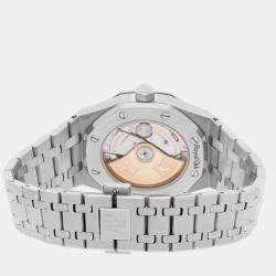 مملوكة مسبقًا Pre-Owned Audemars Piguet Royal Oak 15451ST.ZZ.1256ST.01 Black Automatic Diamond Stainless Steel Men's Wristwatch 37 MM