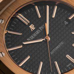 Pre Owned ساعة يد رجالية أوديمارز بيغيه رويال أوك 15400OR.OO.D002CR.01 أوتوماتيكية 41 ملم مستعملة