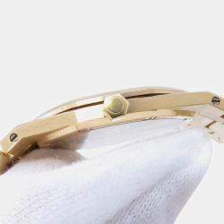 Pre Owned Audemars Piguet Royal Oak 56175BA.OO.0789BA.02 Quartz Champagne 18k Yellow Gold Men's Wristwatch 33 mm
