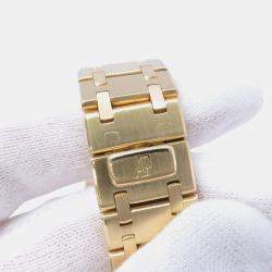 Pre Owned Audemars Piguet Royal Oak 56175BA.OO.0789BA.02 Quartz Champagne 18k Yellow Gold Men's Wristwatch 33 mm