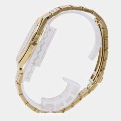 Pre Owned Audemars Piguet Royal Oak 56175BA.OO.0789BA.02 Quartz Champagne 18k Yellow Gold Men's Wristwatch 33 mm