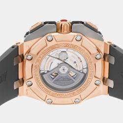 Pre Owned Pre-Owned Audemars Piguet Royal Oak Offshore Michael Schumacher Limited Edition 26568OM.OO.A004CA.01 Grey Automatic 18k Rose Gold Men's Wristwatch 44 mm