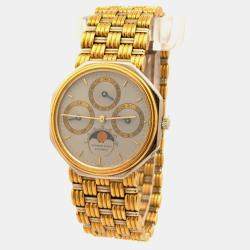 Pre Owned Audemars Piguet Quantieme Perpetual Calendar 5557CA Grey 18K Yellow Gold, 18K White Gold Automatic Men's Wristwatch 35mm
