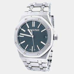 Pre Owned Audemars Piguet Royal Oak "50th Anniversary" 15510ST.OO.1320ST.04 Green Stainless Steel Automatic Men's Wristwatch 41mm