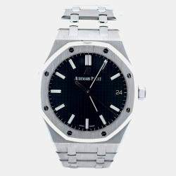 Pre Owned Audemars Piguet Royal Oak 15500ST.OO.1220ST.03 Black Stainless Steel Automatic Men's Watches 41mm