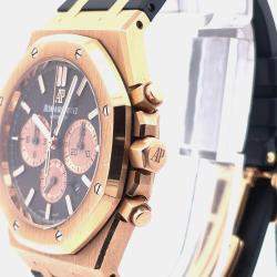 Pre Owned Audemars Piguet Royal Oak 26331OR.OO.D821CR.01 Brown 18K Rose Gold Automatic Men's Wristwatch 41mm