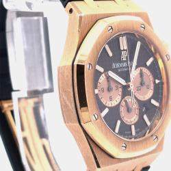 Pre Owned Audemars Piguet Royal Oak 26331OR.OO.D821CR.01 Brown 18K Rose Gold Automatic Men's Wristwatch 41mm