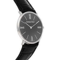 Pre Owned Audemars Piguet Grey Platinum Jules Audemars 14667PT.OO.A001CR.01 Men's Wristwatch 32 MM