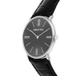 Pre Owned Audemars Piguet Grey Platinum Jules Audemars 14667PT.OO.A001CR.01 Men's Wristwatch 32 MM