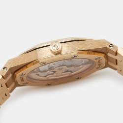 Audemars Piguet Blue 18k Rose Gold Royal Oak "Jumbo" Extra-Thin 15202OR.OO.1240OR.01 Men's Wristwatch 39 mm 