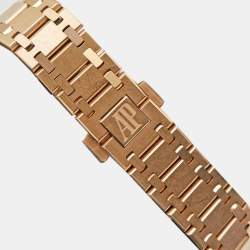 Audemars Piguet Blue 18k Rose Gold Royal Oak "Jumbo" Extra-Thin 15202OR.OO.1240OR.01 Men's Wristwatch 39 mm 