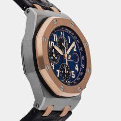 Audemars Piguet Blue Stainless Steel Royal Oak Offshore 26471SR.OO.D101CR.01 Automatic Men's Wristwatch 42 mm