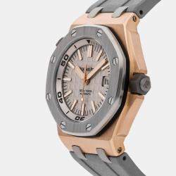 Audemars Piguet Grey 18k Rose Gold Royal Oak Offshore 15711OI.OO.A006CA.01 Automatic Men's Wristwatch 42 mm