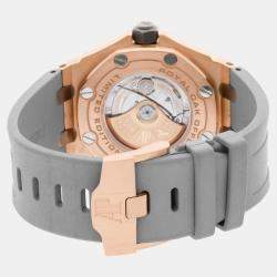 Audemars Piguet Grey 18k Rose Gold Royal Oak Offshore 15711OI.OO.A006CA.01 Automatic Men's Wristwatch 42 mm