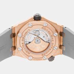 Audemars Piguet Grey 18k Rose Gold Royal Oak Offshore 15711OI.OO.A006CA.01 Automatic Men's Wristwatch 42 mm