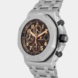 Audemars Piguet Brown Stainless Steel Royal Oak Offshore 26470ST.OO.A820CR.01 Automatic Men's Wristwatch 42 mm