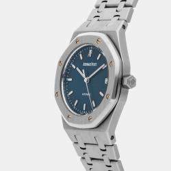 Audemars Piguet Blue Stainless Steel Royal Oak 14790ST.OO.0789ST.01 Automatic Men's Wristwatch 36 mm