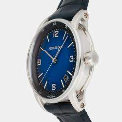 Audemars Piguet Blue 18k White Gold Code 11.59 15210BC.OO.A321CR.99 Automatic Men's Wristwatch 41 mm