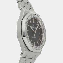 Audemars Piguet Black Diamond Stainless Steel Royal Oak 15451ST.ZZ.1256ST.01 Automatic Men's Wristwatch 37 mm