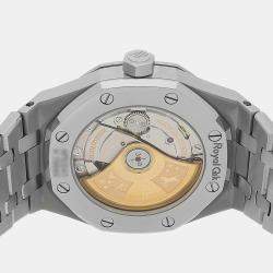 Audemars Piguet Black Diamond Stainless Steel Royal Oak 15451ST.ZZ.1256ST.01 Automatic Men's Wristwatch 37 mm