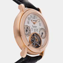 Audemars Piguet Silver 18k Rose Gold Jules Automatic Men's Wristwatch 40 mm