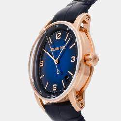 Audemars Piguet Blue 18k Rose Gold Code 11.59 15210OR.OO.A028CR.01 Automatic Men's Wristwatch 41 mm