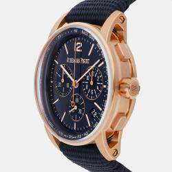 Audemars Piguet Blue 18k Rose Gold Code 11.59 26393OR.OO.A027KB.01 Automatic Men's Wristwatch 41 mm