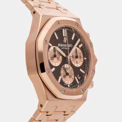 Audemars Piguet Brown 18k Rose Gold Royal Oak 26239OR.OO.1220OR.02 Automatic Men's Wristwatch 41 mm