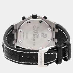 Pre Owned Audemars Piguet Black Stainless Steel Royal Oak Offshore  Automatic Men's Wristwatch 42 mm